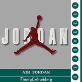 Air Jordan Basketball Silhouette Embroidery Design - Iconic Style